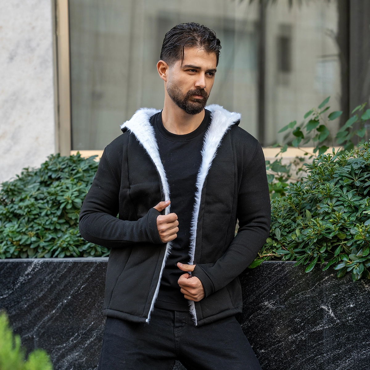 شنل خز سفید مردانه مدل venit 