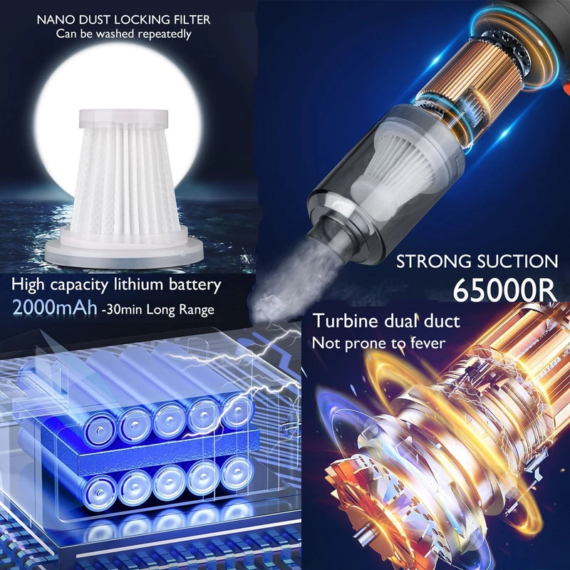 مینی جارو شارژی خودرو مدل As-228