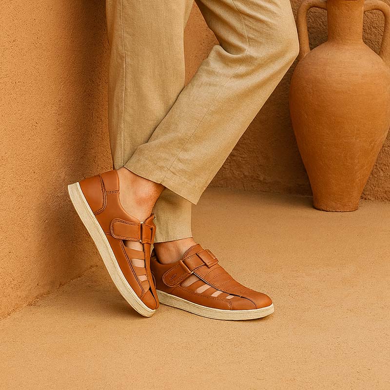 صندل مردانه نسکافه ای مدل Arman ویژگی های کالا