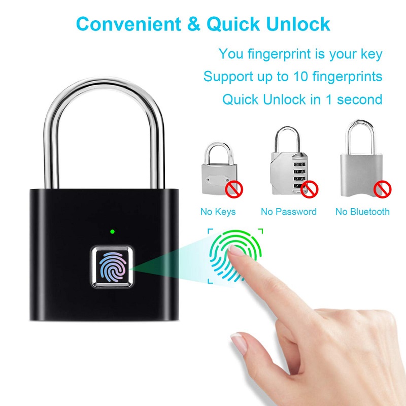 قفل اثر انگشتی-مشکی