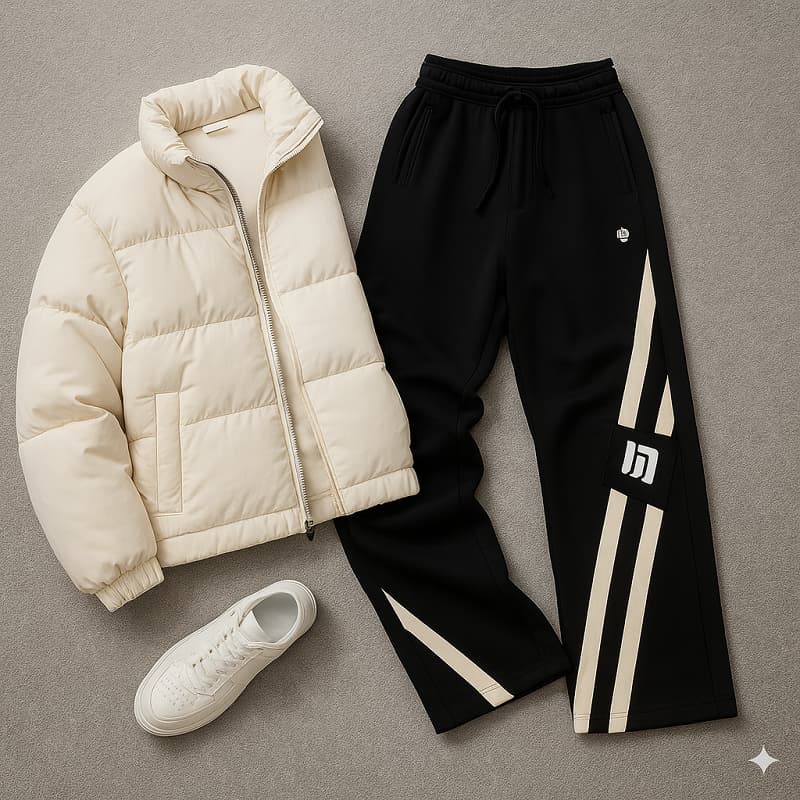 شلوار بنگال کش ۲ نوار مدل shayan-مشکی